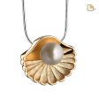 PD1481   SeaShell Pearl Ashes Pendant Pol & Bru Gold Vermeil Hot on Sale