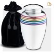 A222   Pride Rainbow Standard Adult Urn Pol Silver Cheap