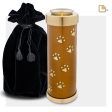 T657   Tall Pet Tealight Urn Bronze & Bru Gold Fashion