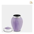 K298   Blessing Keepsake Urn Pearl Lavender & Pol Silver For Sale