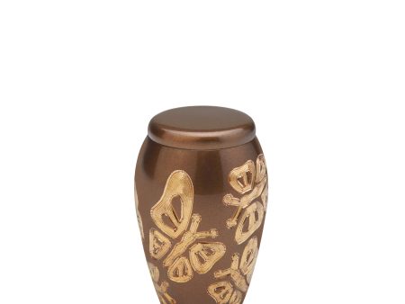 K500   Majestic Butterflies Keepsake Urn Bronze & Bru Gold Sale