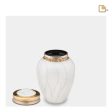 K290   Blessing Keepsake Urn Pearl White & Bru Gold Cheap