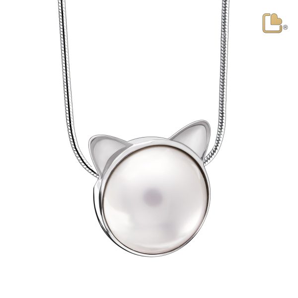 PD1420   CatPearl Ashes Pendant Pol Silver For Cheap