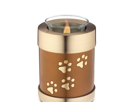 T654   Pet Tealight Urn Bronze & Bru Gold Cheap