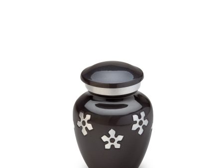 K570   Divine Forget-Me-Not Keepsake Urn Midnight & Bru Pewter on Sale