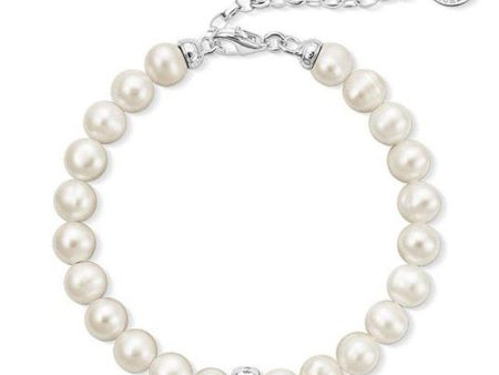 Pearl Charm Carrier Bracelet For Sale