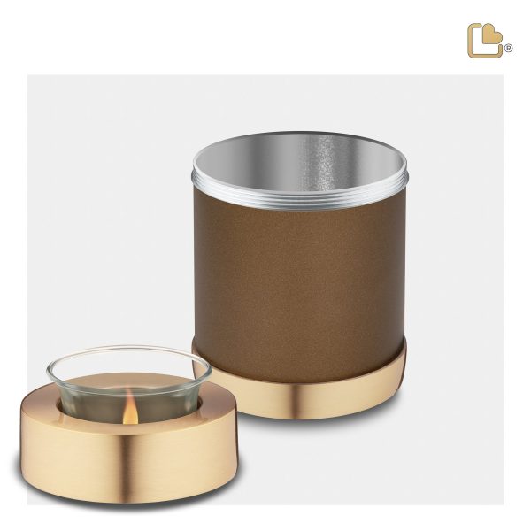 T662   Tealight Urn Auburn & Bru Gold on Sale