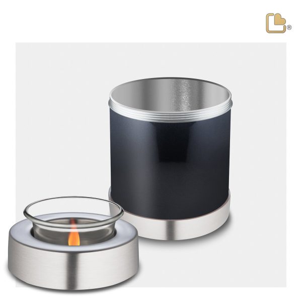 T650   Tealight Urn Midnight & Bru Pewter Cheap