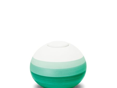 BK141   Mint Round Keepsake Urn Eco Pigment Fashion