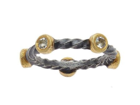 Ara 24k Twisted Diamond Band Discount