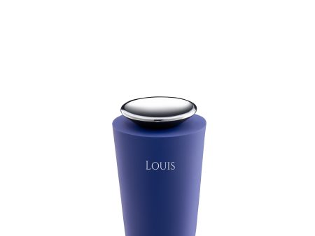 K1072   Crescent Tall Keepsake Urn Navy & Pol Silver For Cheap