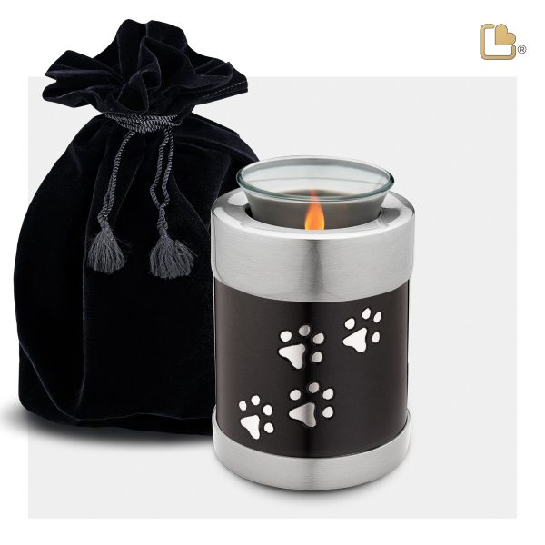 T655   Pet Tealight Urn Midnight & Bru Pewter Supply