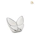 K1042   Wings of Hope Keepsake Urn Pearl White & Pol Silver Online