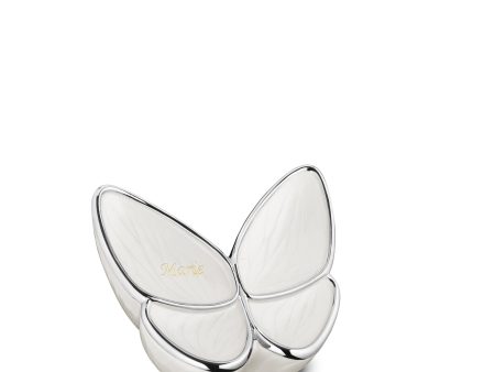 K1042   Wings of Hope Keepsake Urn Pearl White & Pol Silver Online