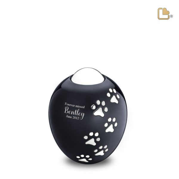 P636M   Adore Medium Pet Urn Midnight & Pol Silver Supply