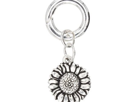 Sunflower Charm in Silver Fashion