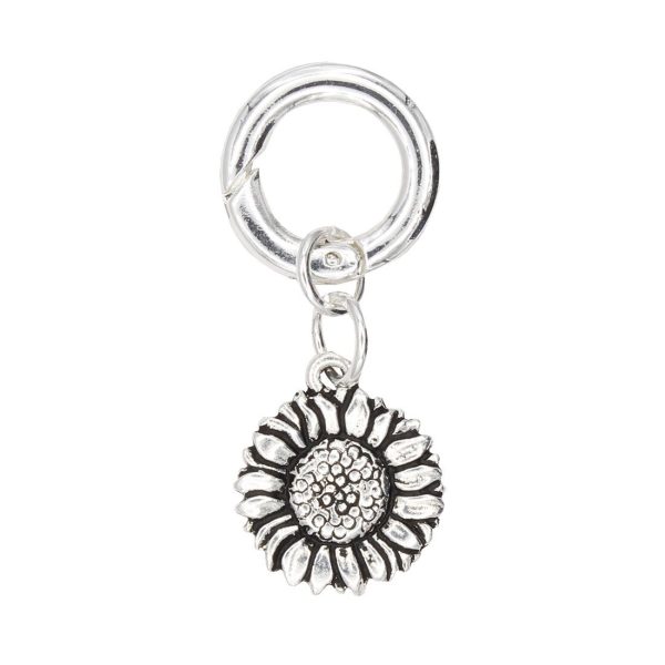 Sunflower Charm in Silver Fashion