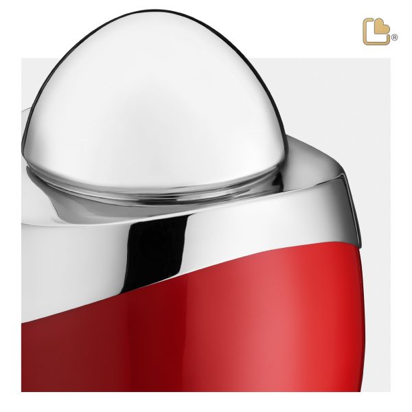 A363   Amore Standard Adult Urn Red & Pol Silver Online now