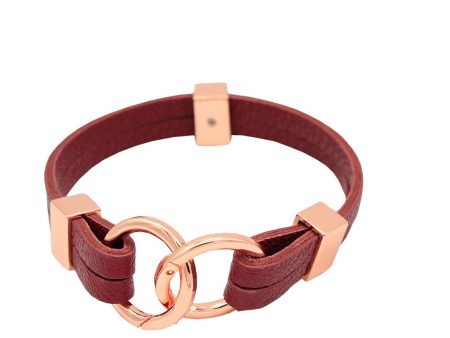 Red Wine Avril - Two Row - Rose Gold Hot on Sale