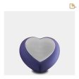 H586   Drop Heart Keepsake Urn Navy & Bru Pewter Online Sale