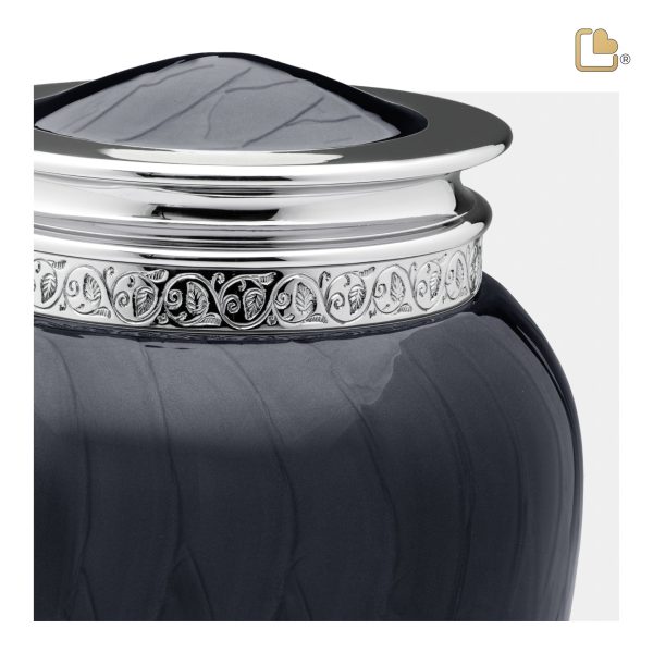 A292   Blessing Standard Adult Urn Pearl Midnight & Pol Silver For Cheap