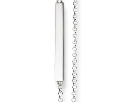 Silver Engravable Bar Necklace Online Hot Sale