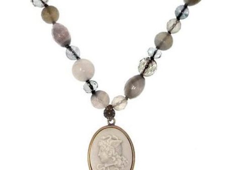 Cameo Beaded Necklace Sale