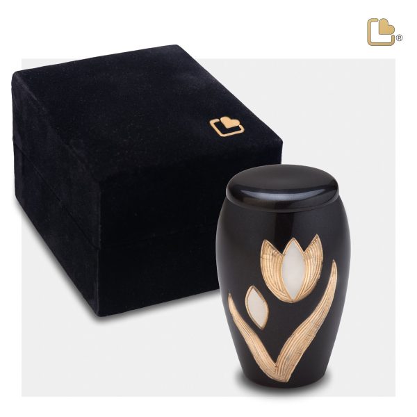 K502   Majestic Tulip Keepsake Urn Midnight & Bru Pewter on Sale