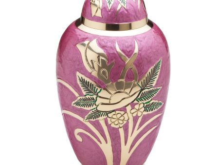 A220   Rose Standard Adult Urn Pink & Pol Gold For Cheap