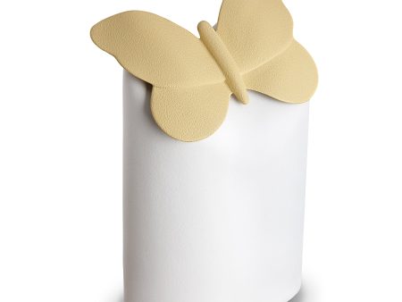 CA151   Paradise Butterfly Standard Adult Urn White & Yellow Cheap