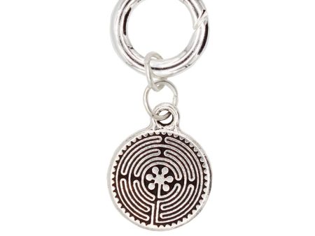 Labyrinth Charm in Silver Online Sale