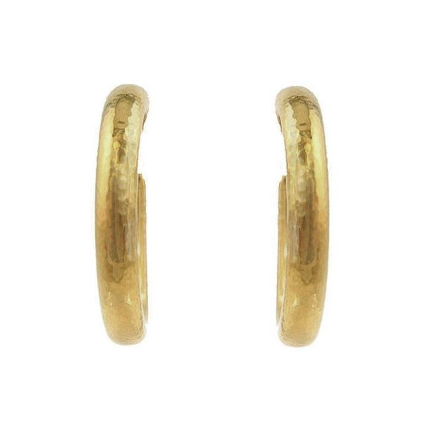 Gold Oval Hoop Clip Earrings Online