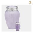 K298   Blessing Keepsake Urn Pearl Lavender & Pol Silver For Sale