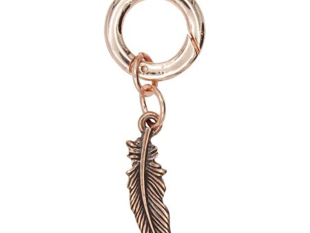 Feather Charm in Rose Gold Fashion