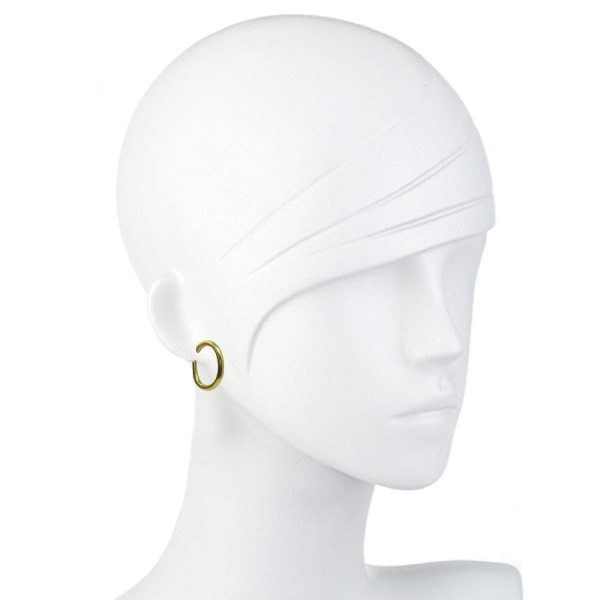 Gold Oval Hoop Clip Earrings Online