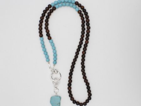 Y om Mala - Ebony & Turquoise Howlite Discount