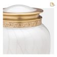 A290   Blessing Standard Adult Urn Pearl White & Bru Gold Supply