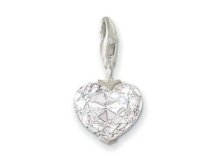 Charm 0008  Faceted Heart For Sale