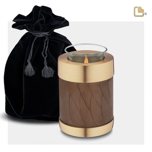 T652   Tealight Urn Pearl Bronze & Bru Gold Online Sale