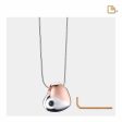 PD1051   HeartFelt Ashes Pendant Bru Silver & Rose Gold Vermeil w Zirconia Sale