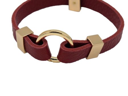 Red Wine Avril Edge Mens Bracelet in 3 metal tones-Wholesale Online now