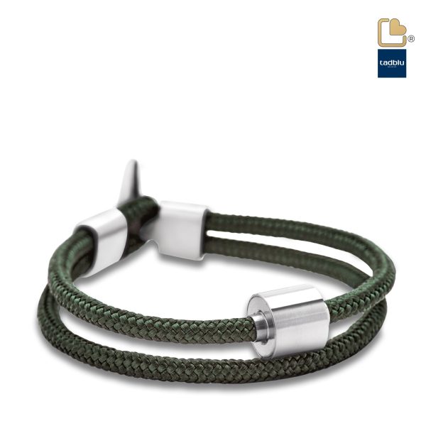 TB-BC10-M   Memento Bracelet (M)  Cord Brushed Ashes Bead Nato Green For Cheap