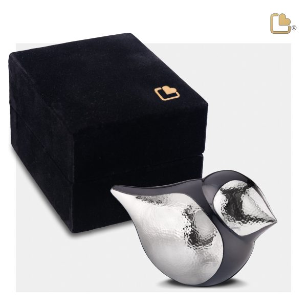 K561   SoulBird Keepsake Urn Midnight & Hmd Silver Discount