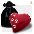 P637M   Medium Heart Pet Urn Pearl Red & Bru Pewter on Sale