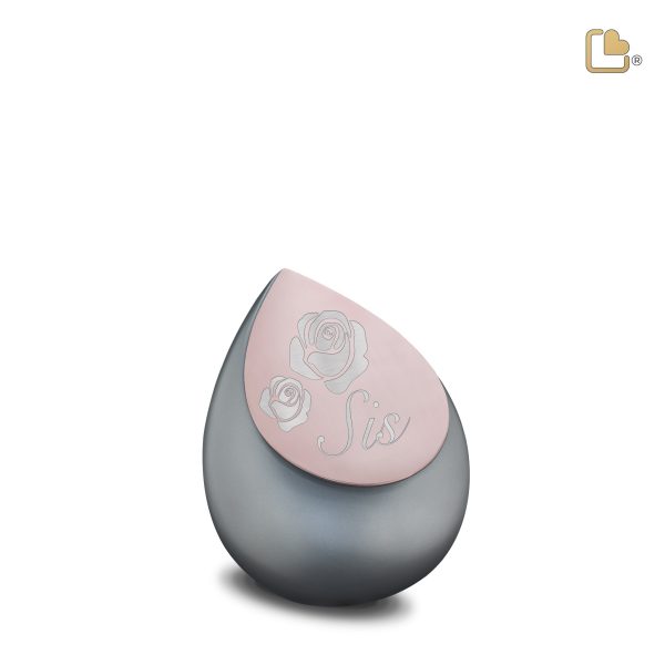 K584   Drop Keepsake Urn French Grey & Bru RoseGold Discount