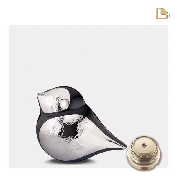 K560   SoulBird Keepsake Urn Midnight & Hmd Silver For Cheap