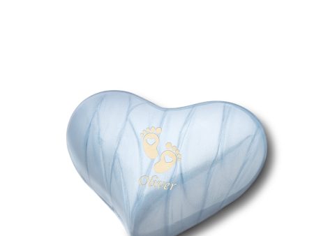 H668   Heart Child Urn Pearl Blue Online now