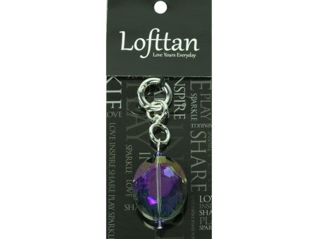 Blue & Purple Fob in Silver For Discount