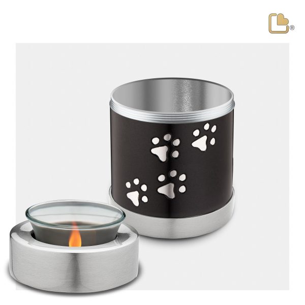 T655   Pet Tealight Urn Midnight & Bru Pewter Supply