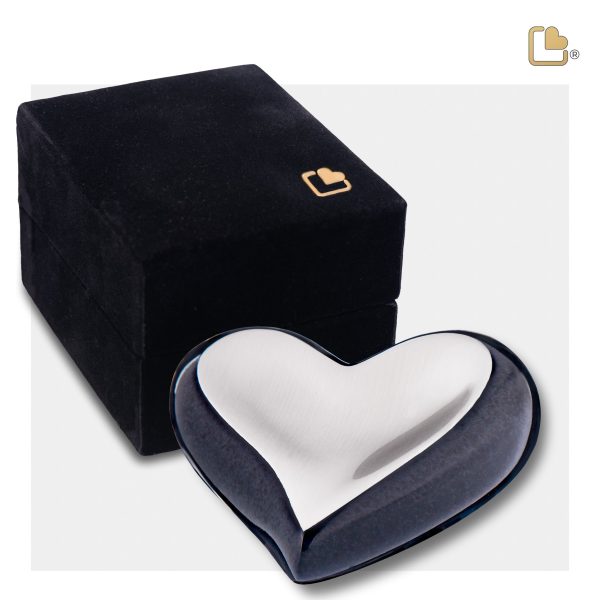 K611   Heart Keepsake Urn Midnight & Bru Pewter Online Sale